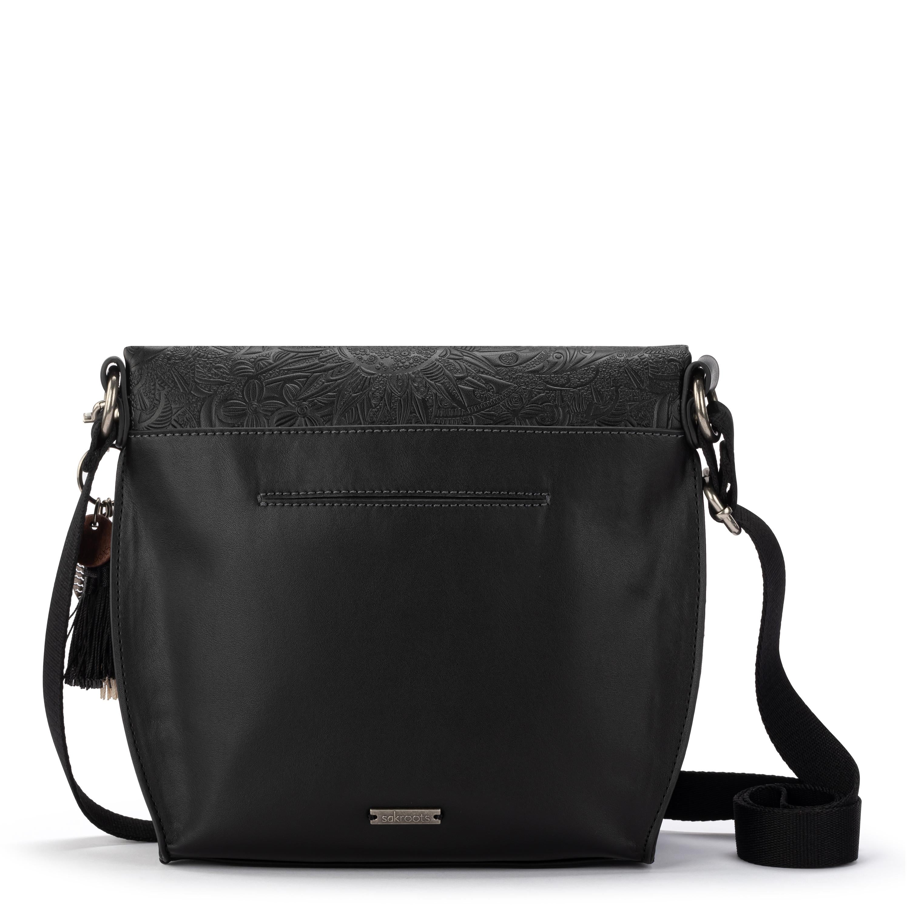 Sakroots Arcadia Flap Crossbody - Vegan Leather - Black