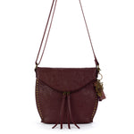 Sakroots Arcadia Flap Crossbody - Vegan Leather - Black Cherry