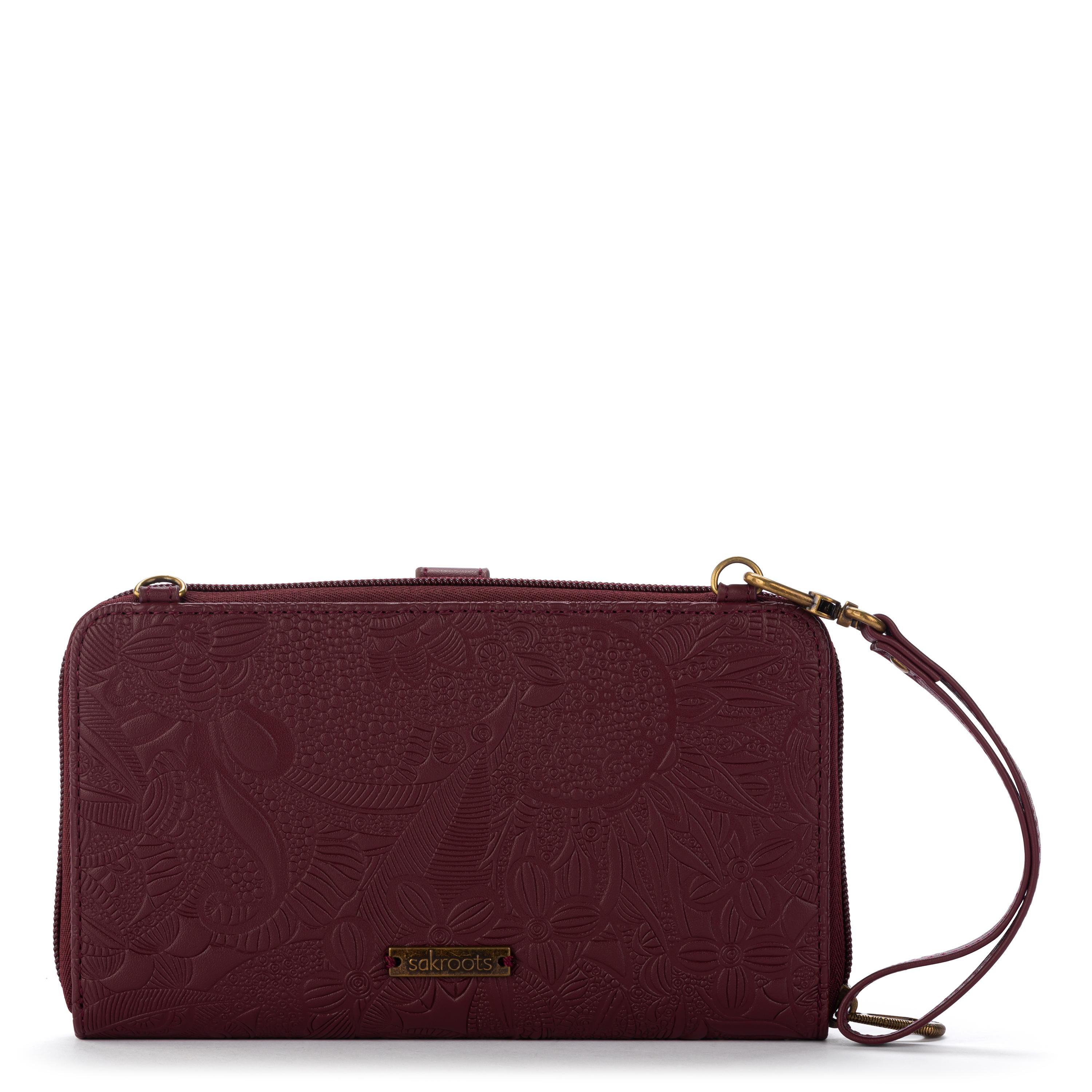 Sakroots Arcadia Smartphone Wallet - Vegan Leather - Black Cherry