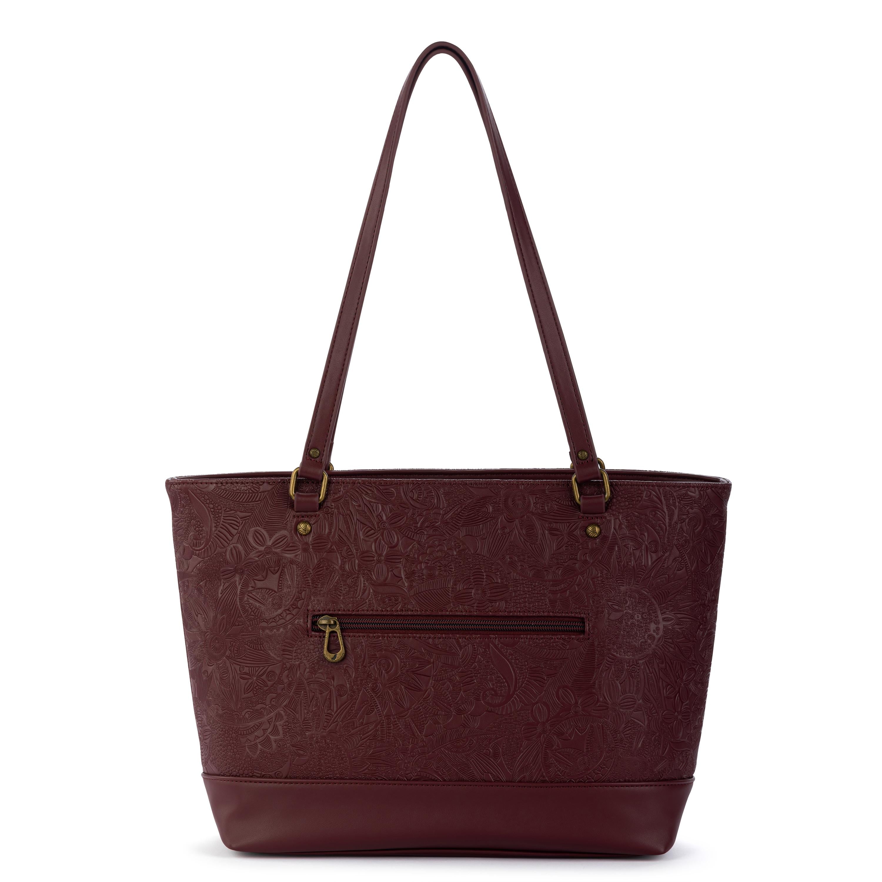 Sakroots Arcadia Metro Tote - Vegan Leather - Black Cherry