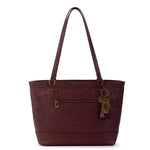 Sakroots Arcadia Metro Tote - Vegan Leather - Black Cherry