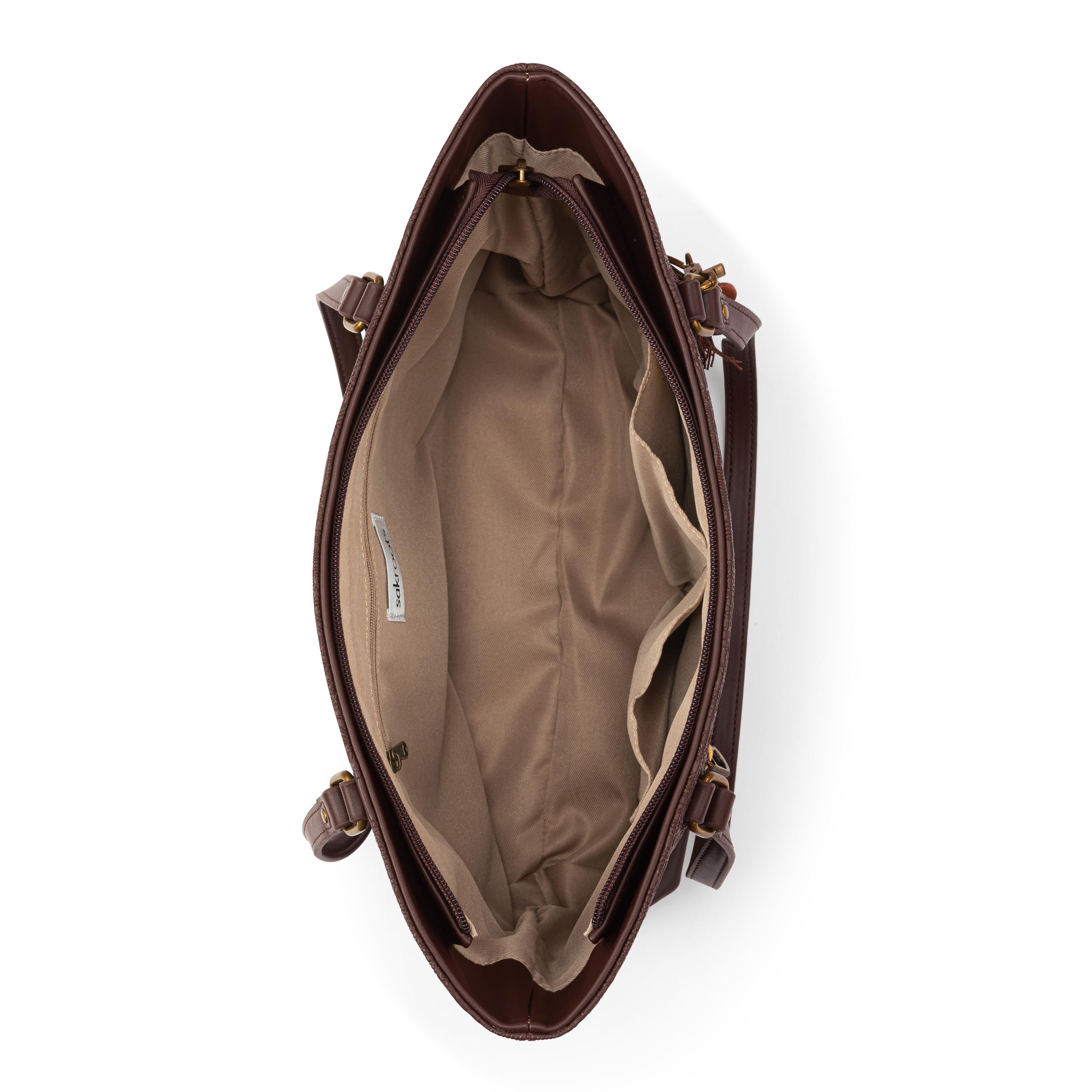 Sakroots Arcadia Metro Tote - Vegan Leather - Mahogany