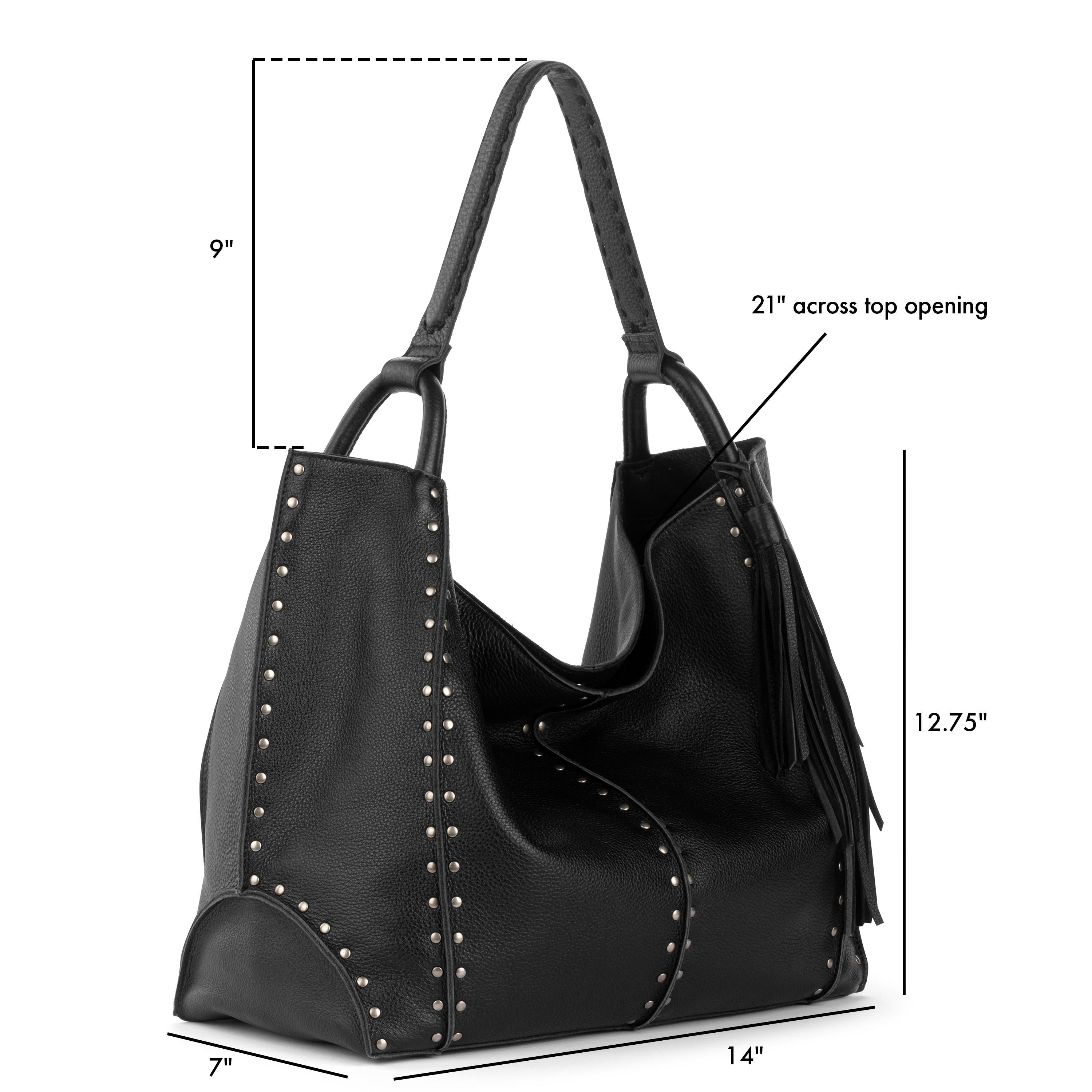 The Sak Los Feliz Large Tote - Leather - Black Silver Stud