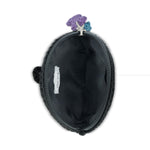 The Sak Circle Coin Pouch - Hand Crochet - Black Vinyl