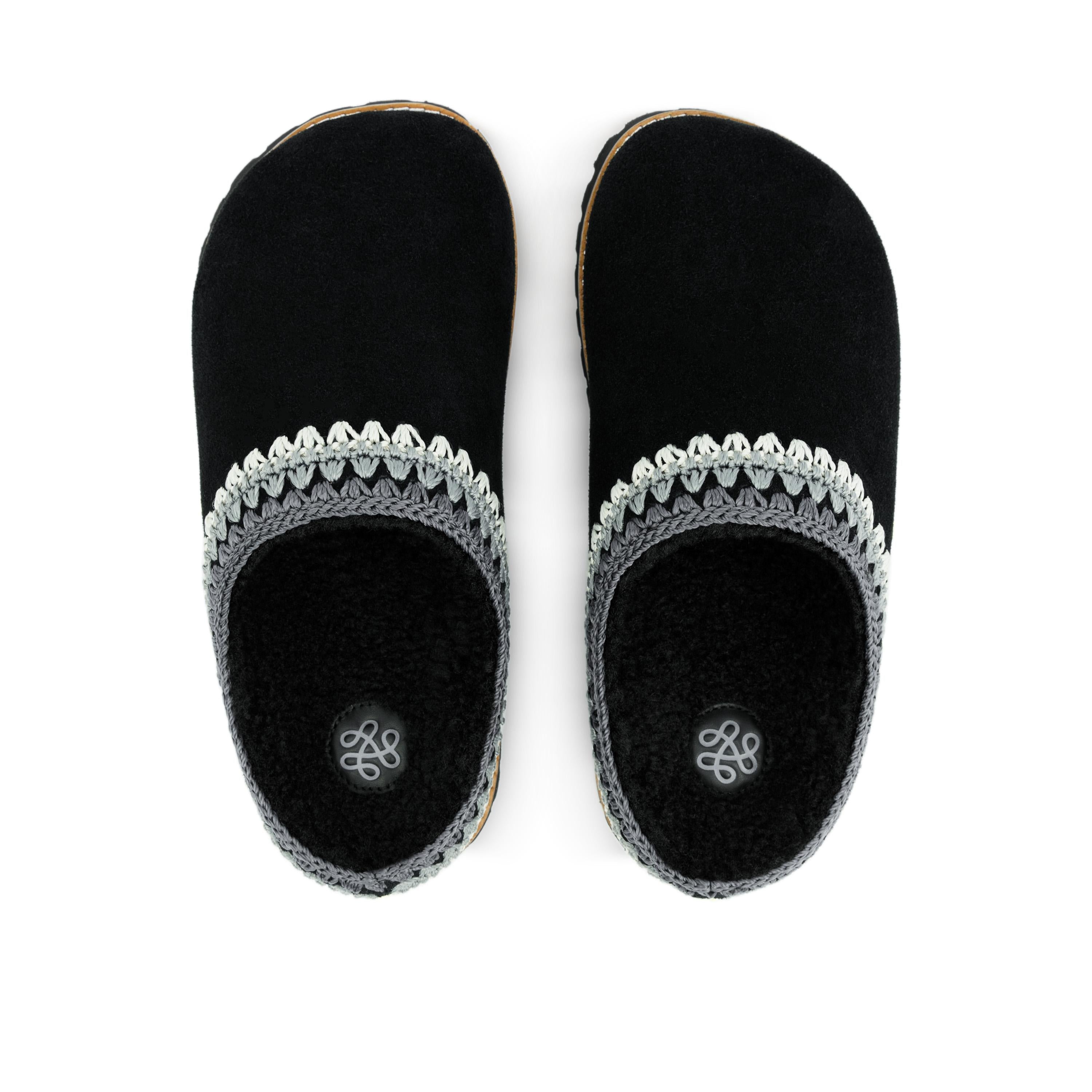 The Sak Bolinas Everyday Clog - Leather - Black Shearling