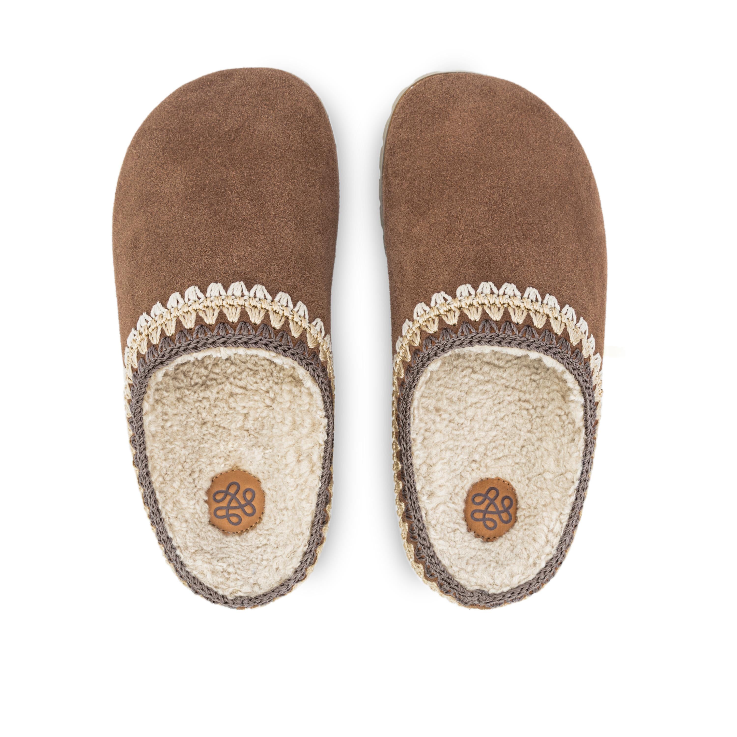 The Sak Bolinas Everyday Clog - Leather - Tobacco Shearling