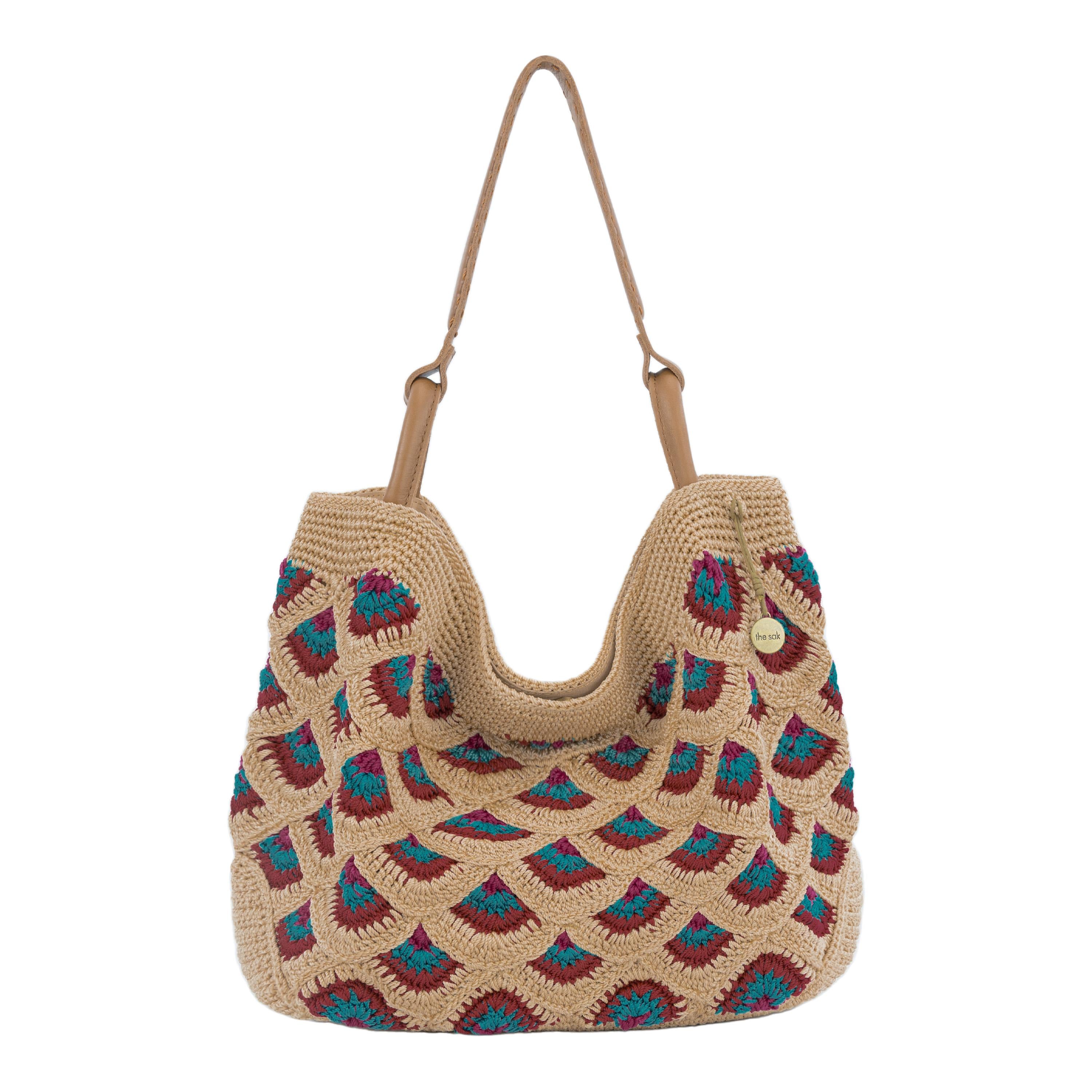 The Sak Los Feliz Large Tote - Hand Crochet - Bamboo Mermaid