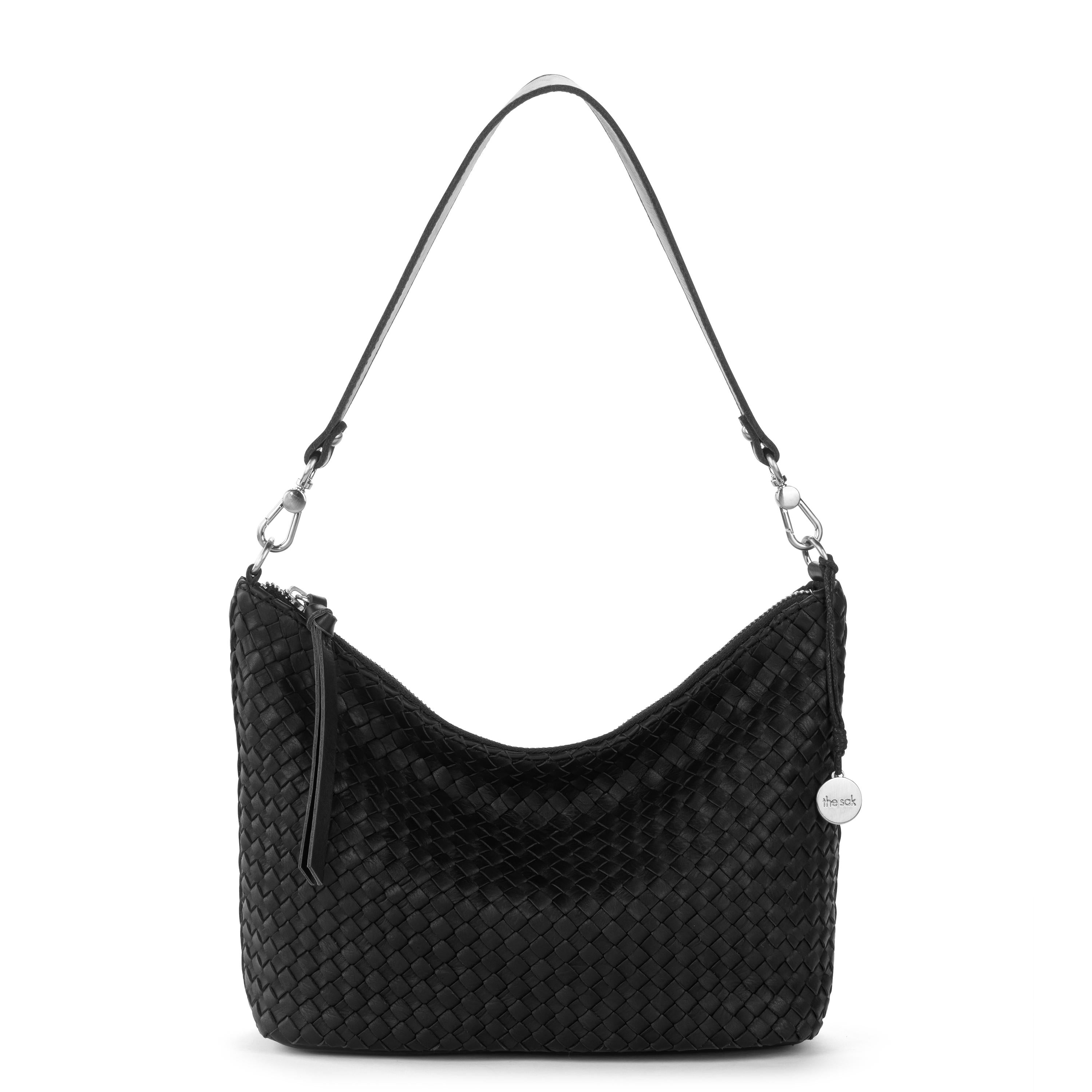 The Sak Juniper Small Hobo - Leather - Woven Black