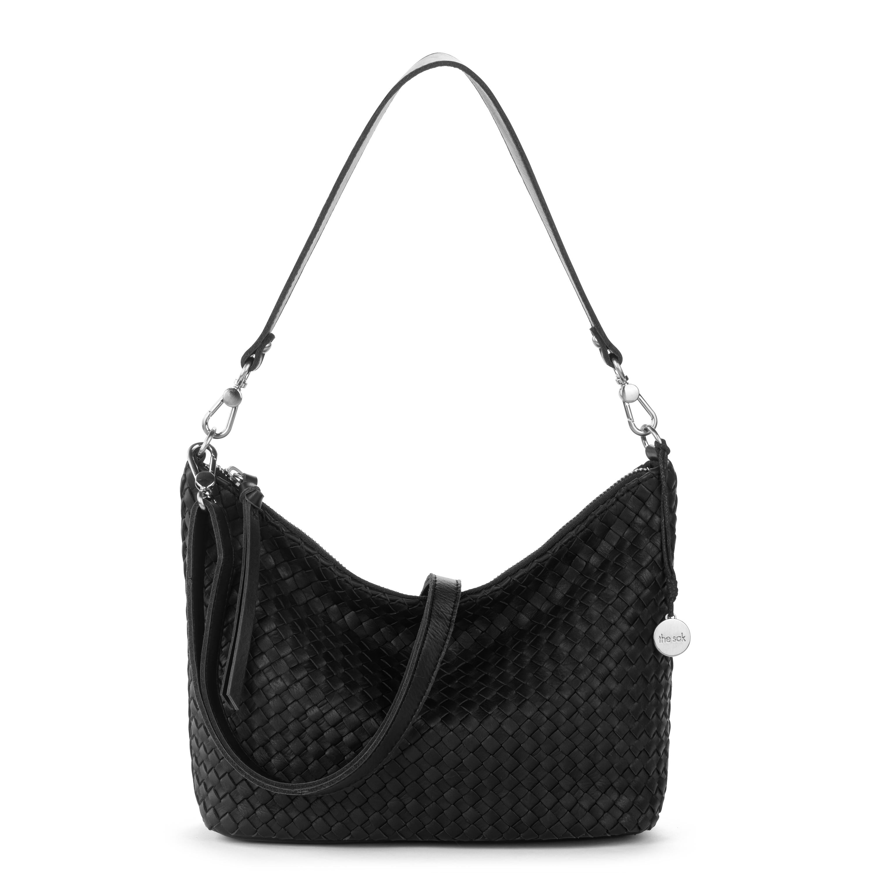 The Sak Juniper Small Hobo - Leather - Woven Black