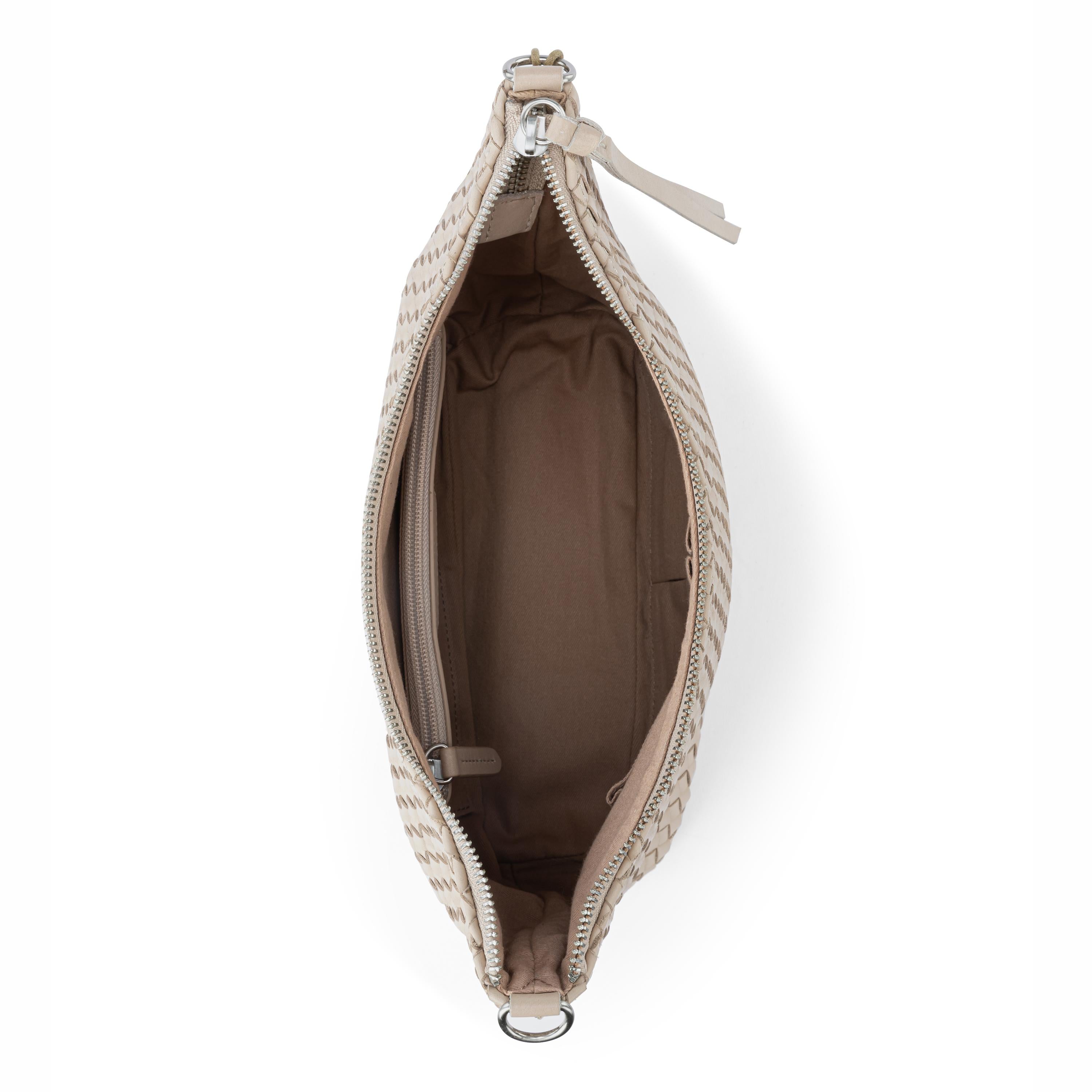 The Sak Juniper Small Hobo - Leather - Woven Sand