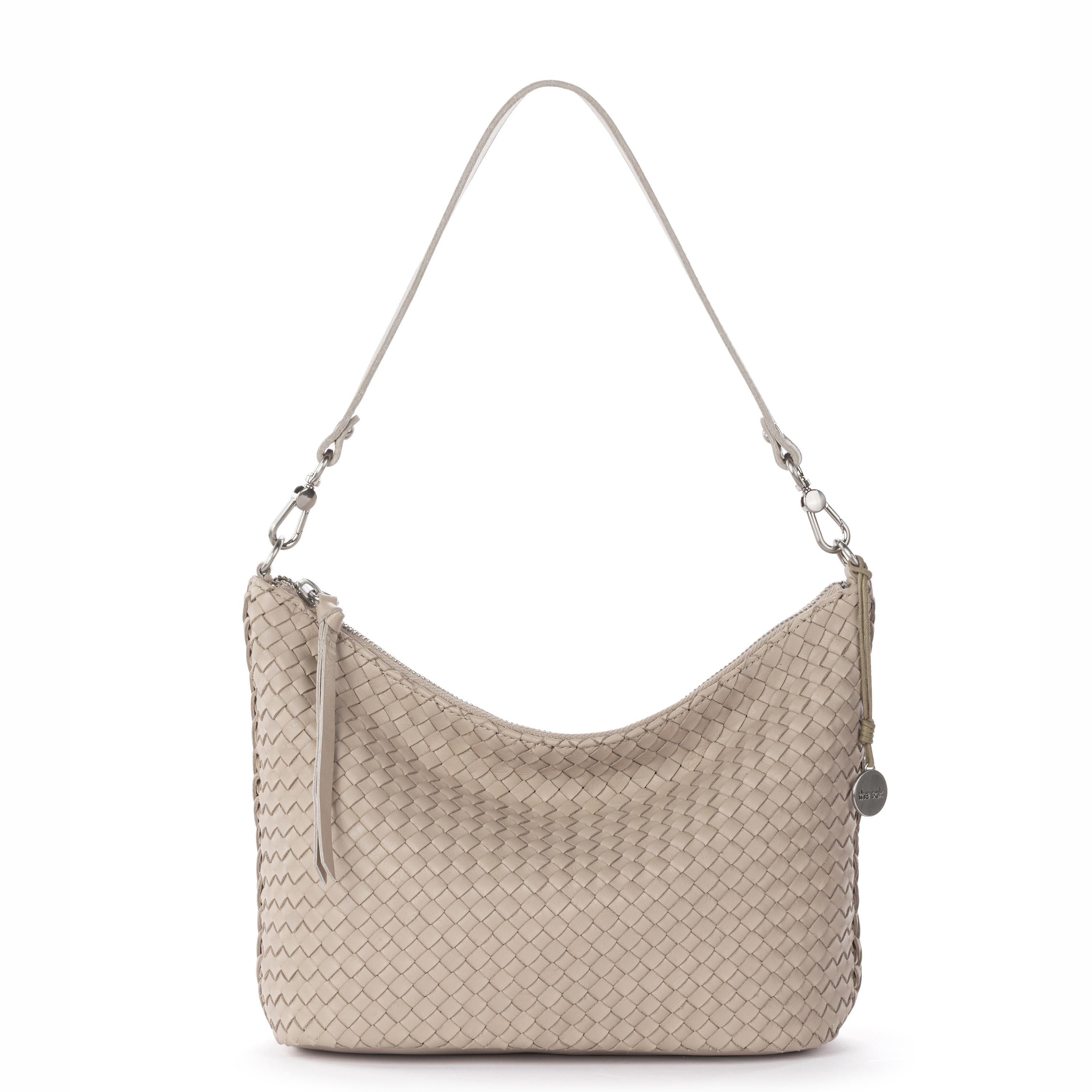 The Sak Juniper Small Hobo - Leather - Woven Sand