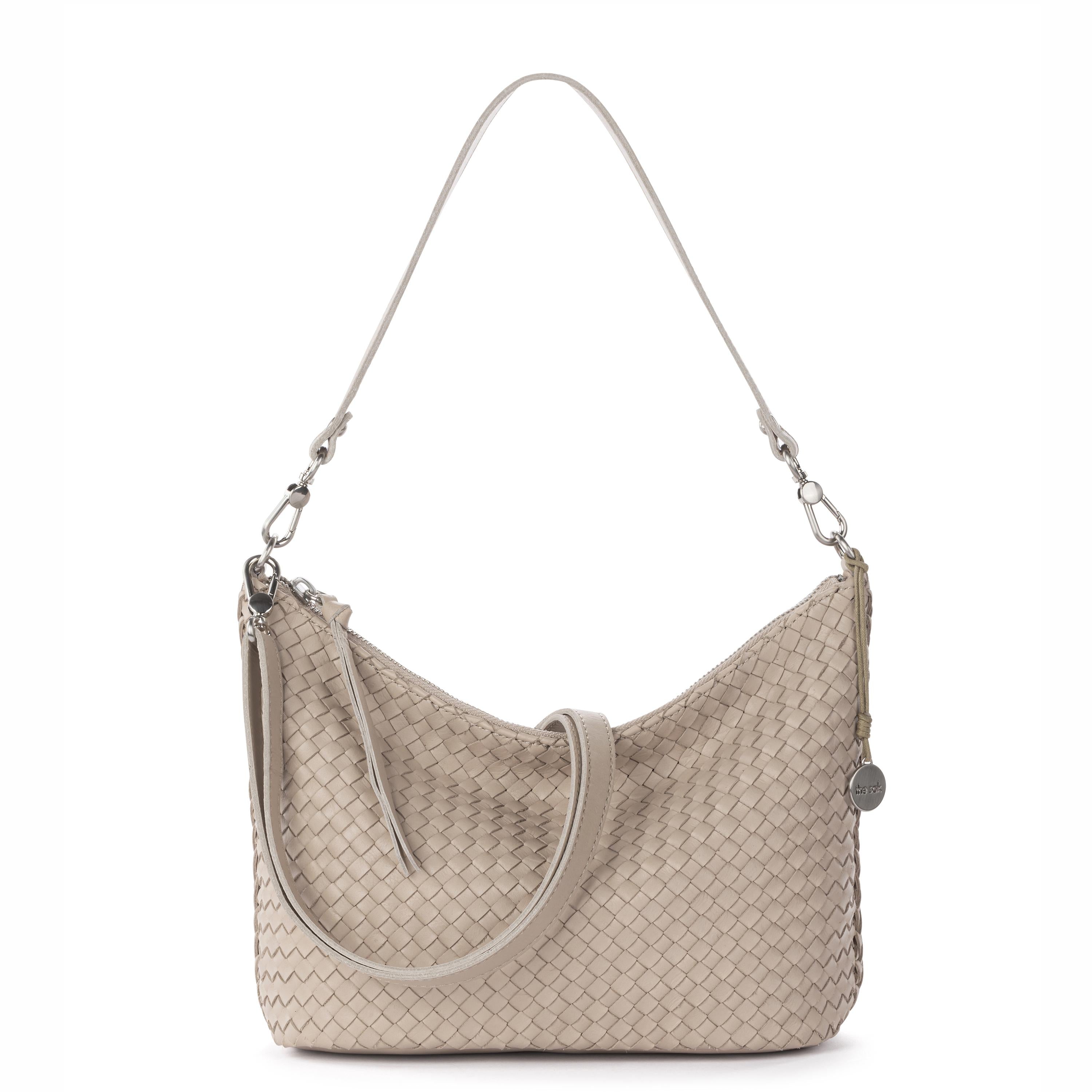 The Sak Juniper Small Hobo - Leather - Woven Sand