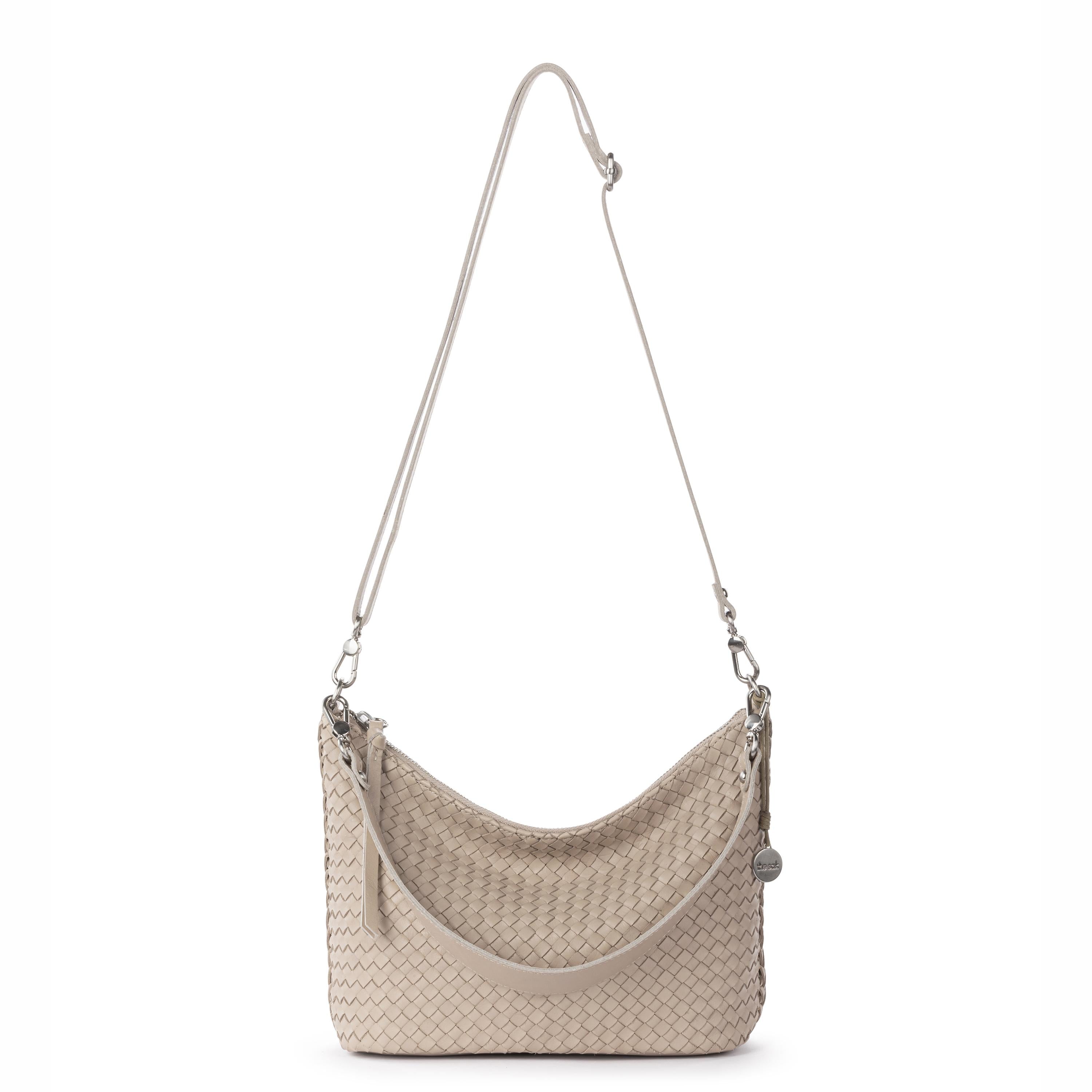 The Sak Juniper Small Hobo - Leather - Woven Sand
