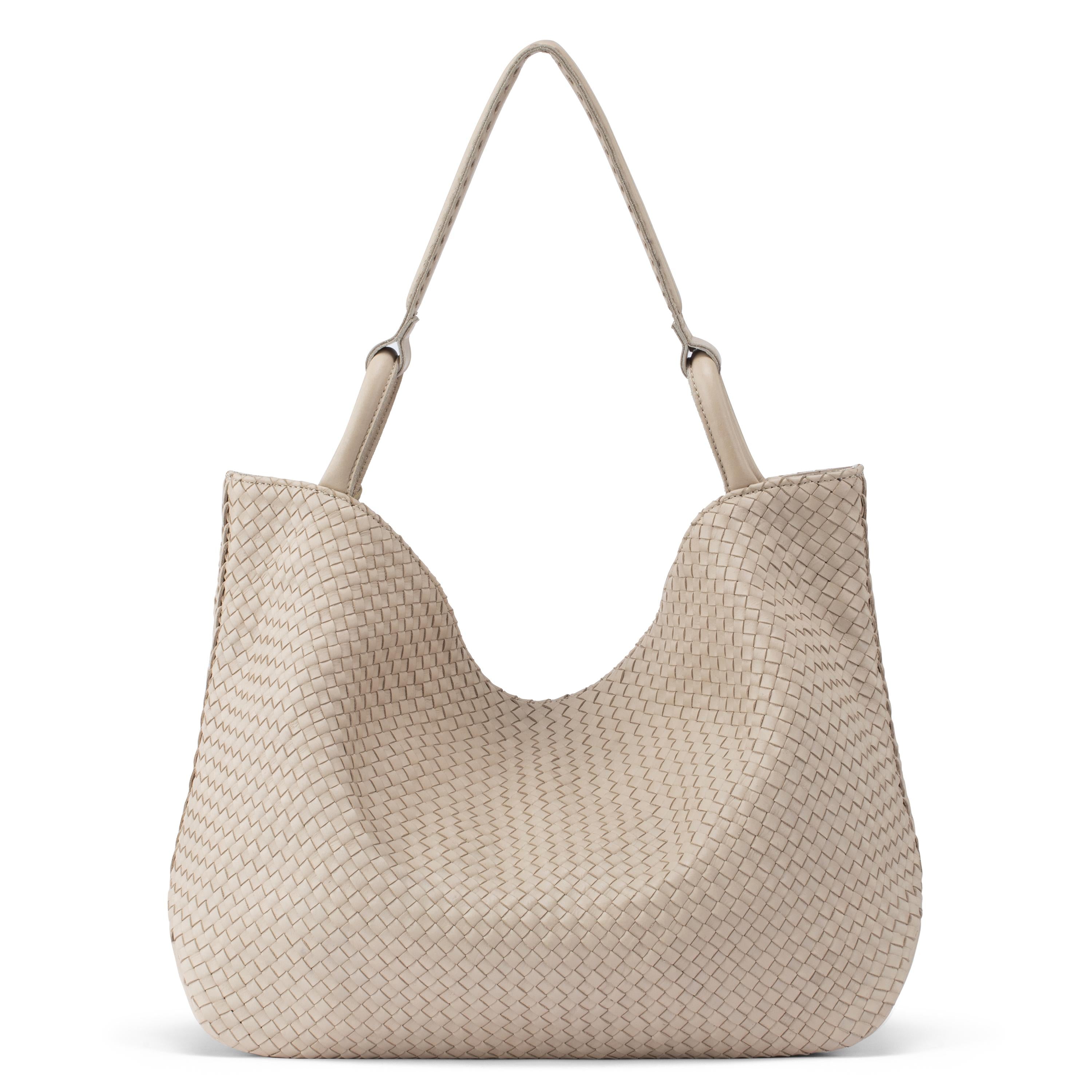 The Sak Los Feliz Large Tote - Leather - Woven Sand