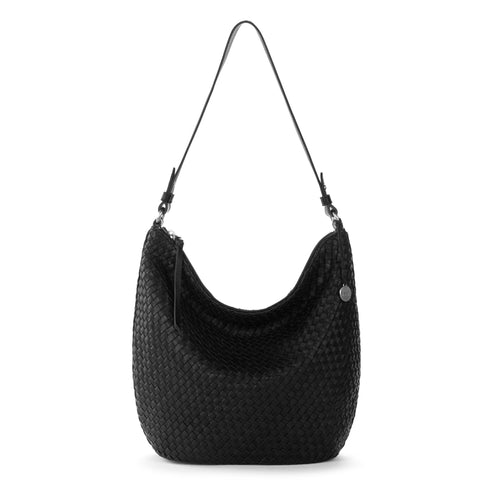 The Sak Sequoia Hobo - Leather - Woven Black