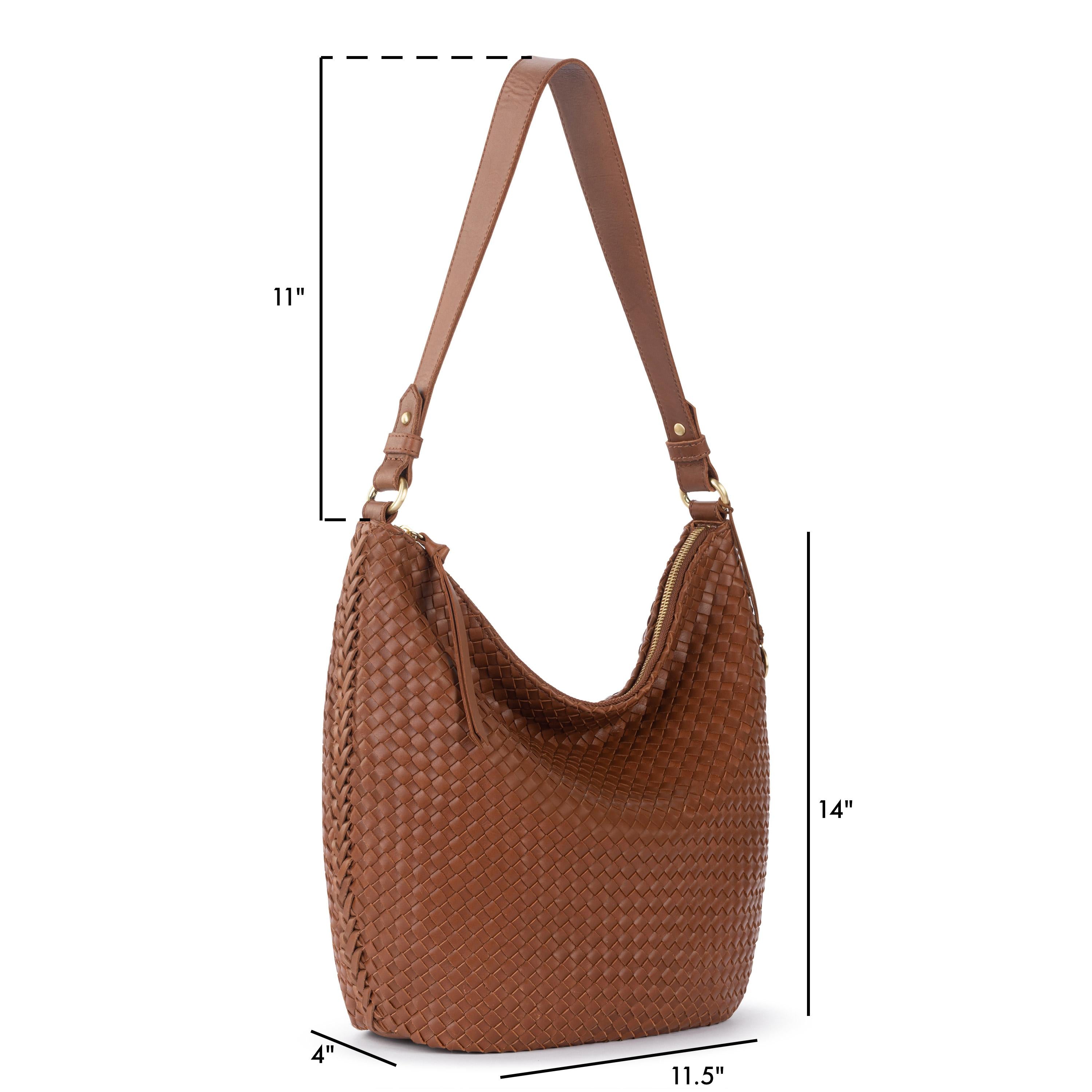 The Sak Sequoia Hobo - Leather - Woven Cognac