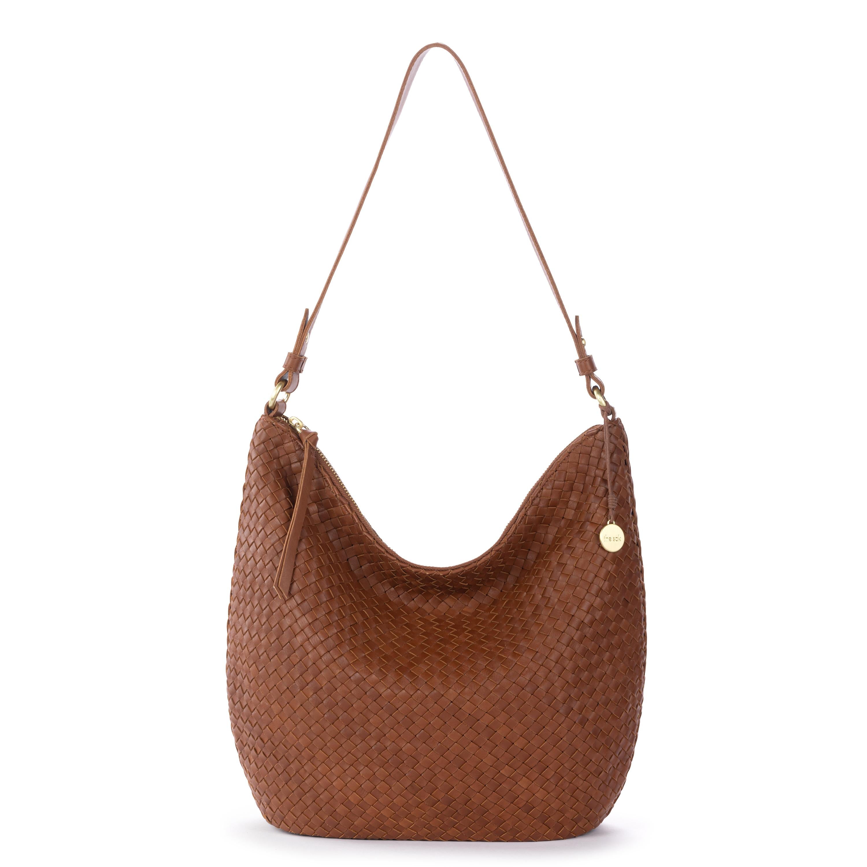 The Sak Sequoia Hobo - Leather - Woven Cognac