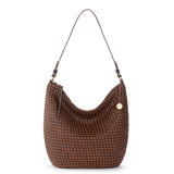 The Sak Sequoia Hobo - Leather - Woven Mahogany Cognac