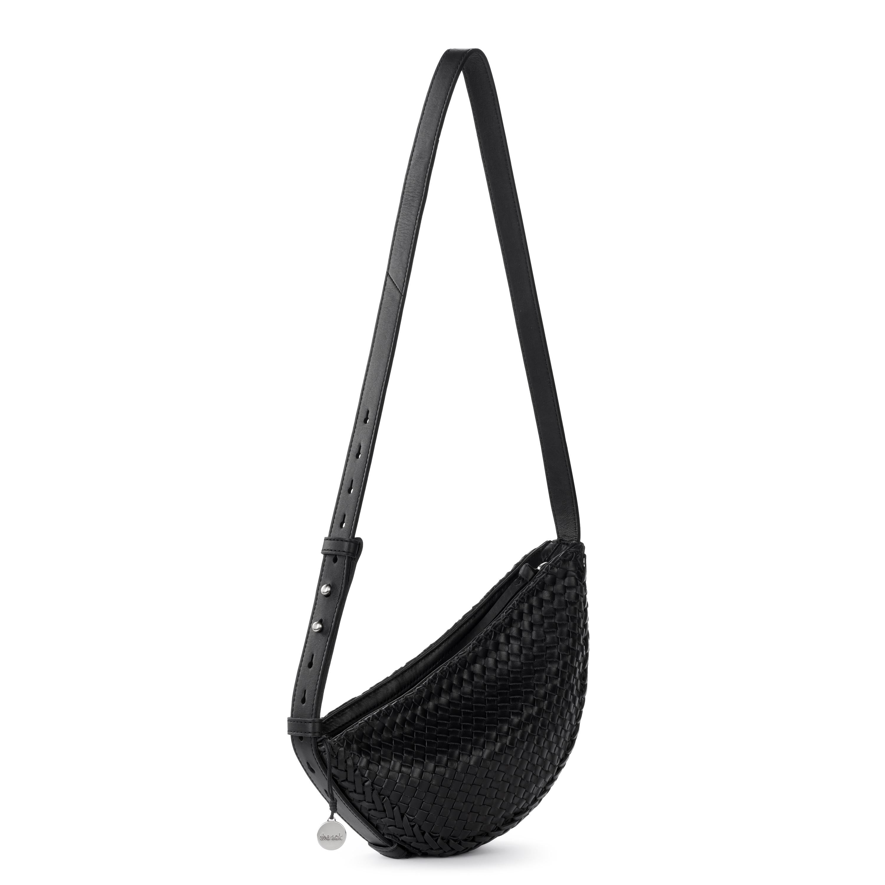 The Sak Tess Sling - Leather - Woven Black