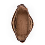 The Sak Los Feliz Large Tote - Leather - Woven Mahogany Cognac