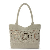 The Sak Crafted Classic Carryall - Hand Crochet - Natural Grey Medallion