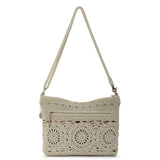 The Sak Lumi Crossbody - Hand Crochet - Natural Grey Medallion