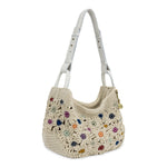 The Sak Los Feliz Slouchy Hobo - Hand Crochet - Natural Multi Flowers