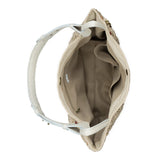 The Sak Los Feliz Med Tote - Hand Crochet - Natural Multi Flowers