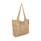 The Sak Crafted Classic Large Carryall - Hand Crochet - Bamboo With Gold