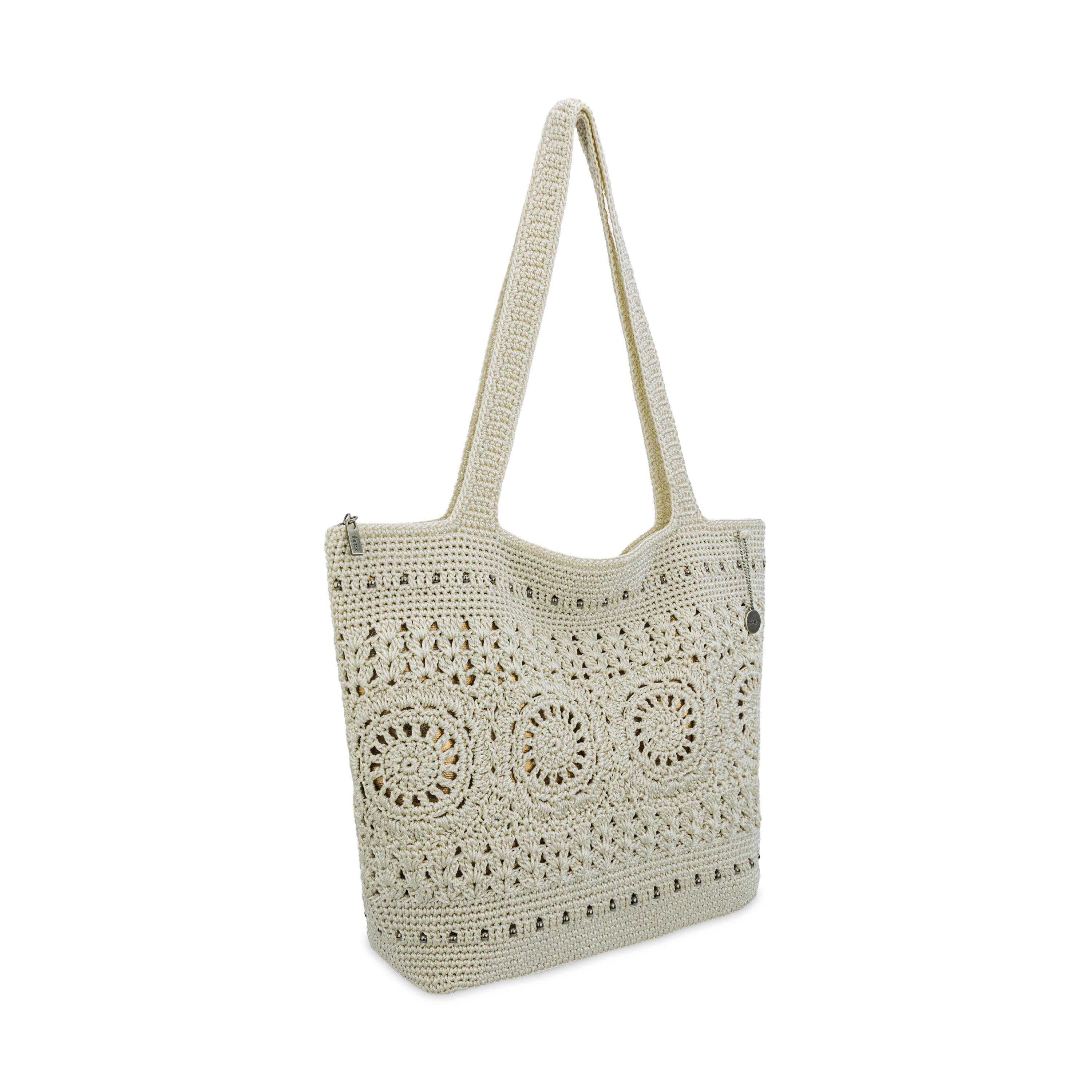 The Sak Crafted Classic Large Carryall - Hand Crochet - Natural Medallion