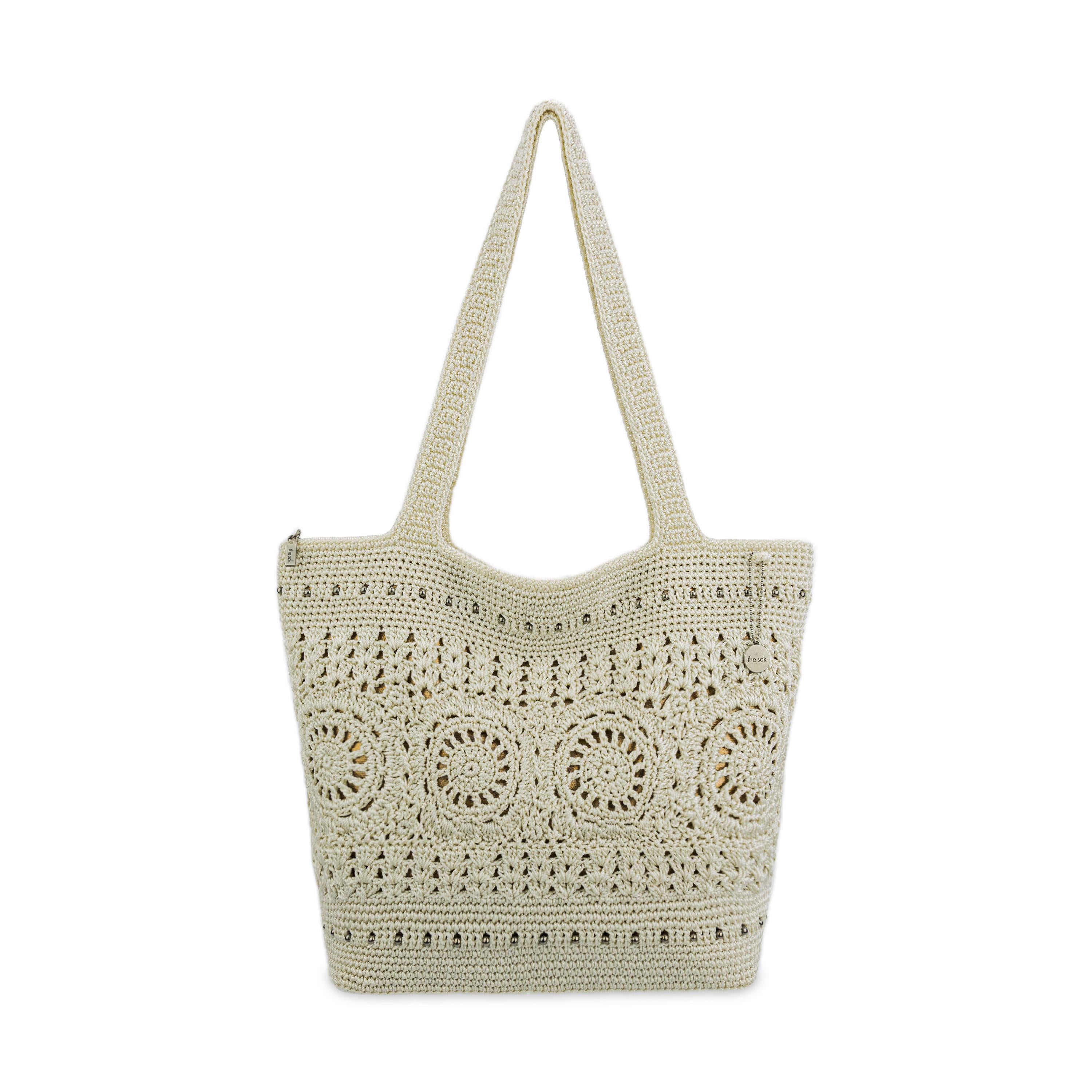 The Sak Crafted Classic Large Carryall - Hand Crochet - Natural Medallion