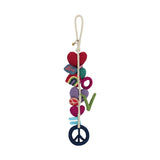 The Sak Yarnicharmz The Mega Dangle - Hand Crochet - Peace And Love