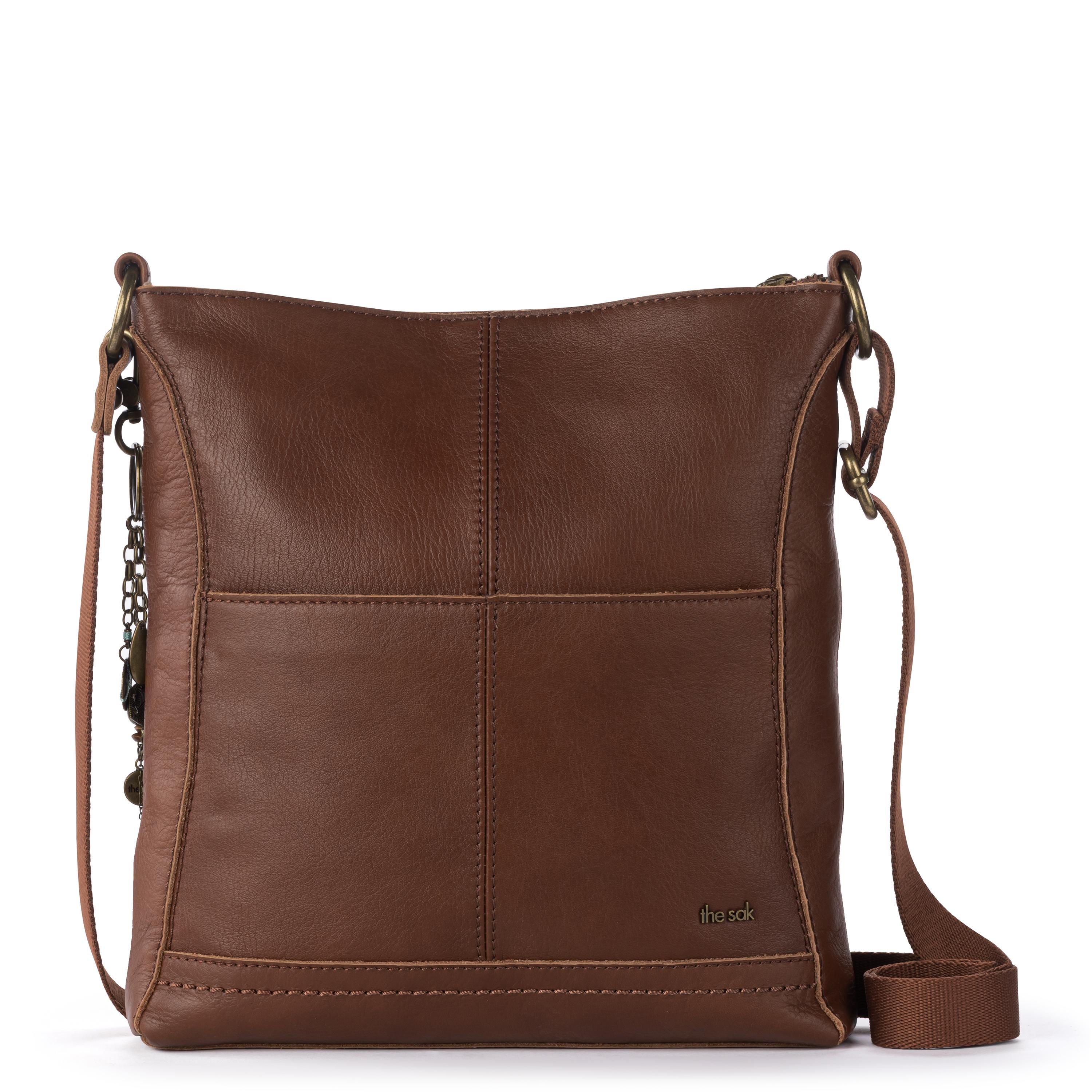 The Sak Lucia Leather Adjustable Crossbody - Leather - Whiskey Stitch