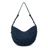 The Sak Tess Shoulder Bag - Straw - Denim Primrose