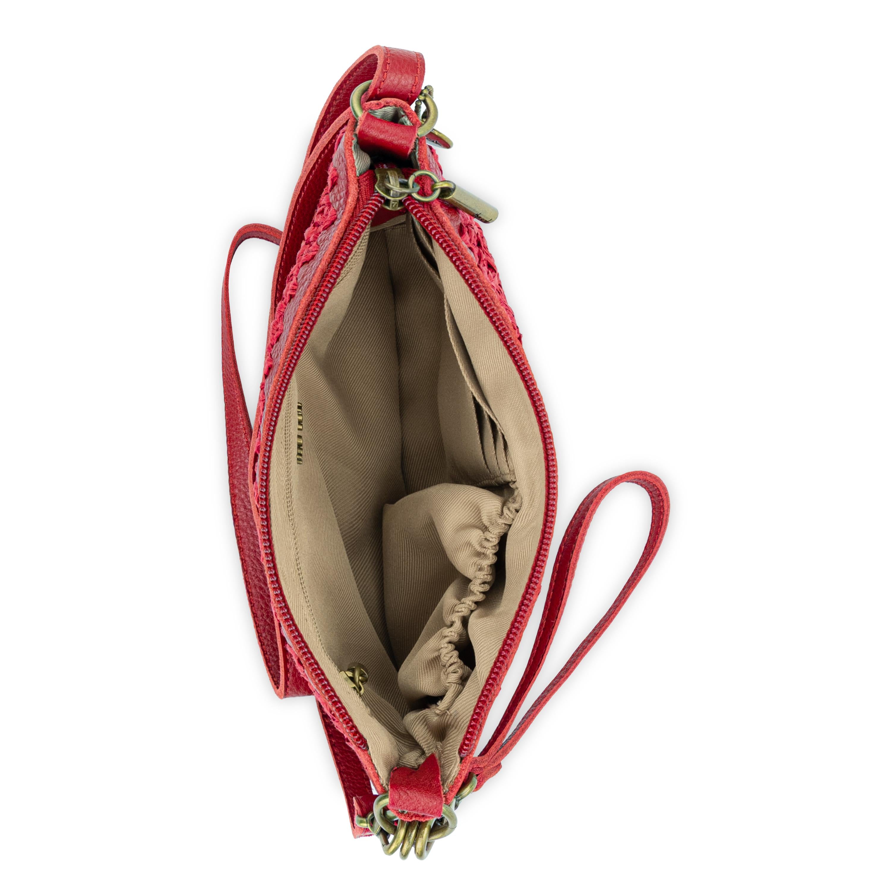 The Sak Vita Convertible Wristlet - Straw - Scarlet Primrose