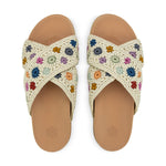 The Sak Penelope Sandal - Hand Crochet - Natural Multi Flowers