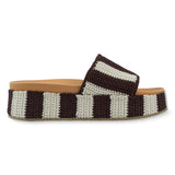 The Sak Olivia Platform Sandal - Hand Crochet - Brown Stripe