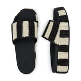 The Sak Olivia Platform Sandal - Hand Crochet - Black Stripe