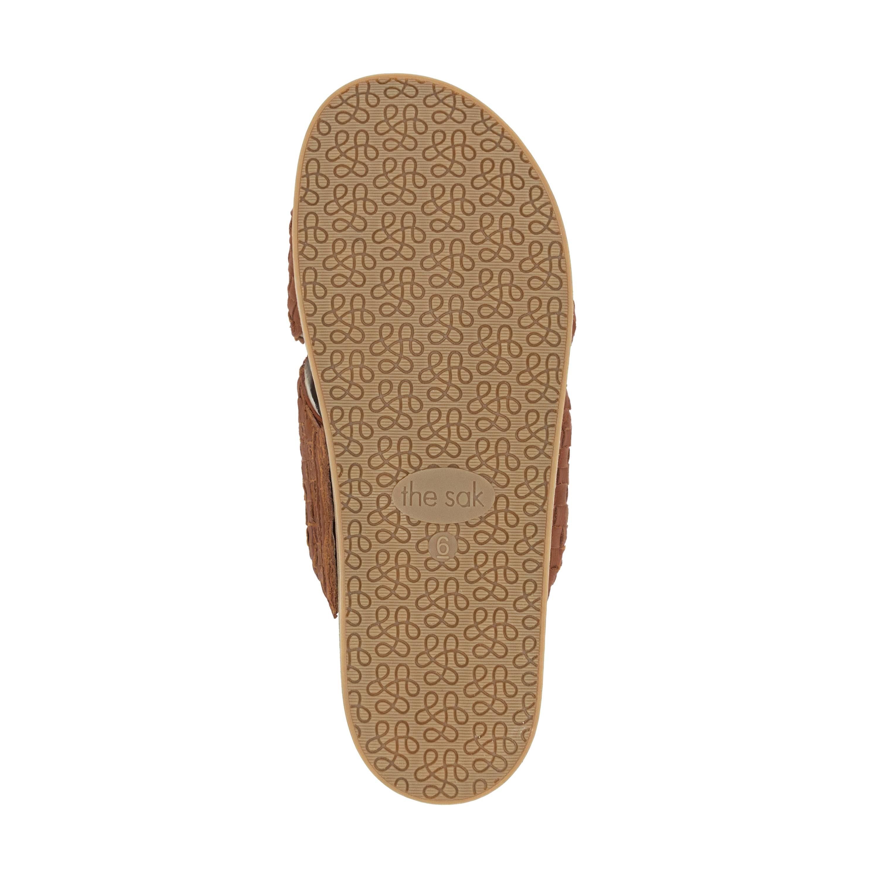 The Sak Penelope Sandal - Leather - Cognac Woven