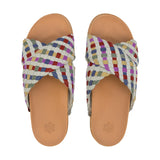 The Sak Penelope Sandal - Leather - Stone Multi Woven