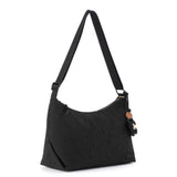 Sakroots Banyan Hobo - EcoTwill - Black Flower Blossom Quilted