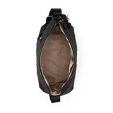 Sakroots Banyan Hobo - EcoTwill - Black Flower Blossom Quilted