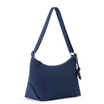 Sakroots Banyan Hobo - EcoTwill - Navy Flower Blossom Quilted