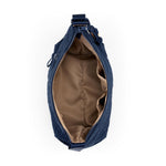 Sakroots Banyan Hobo - EcoTwill - Navy Flower Blossom Quilted