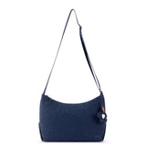 Sakroots Banyan Hobo - EcoTwill - Navy Flower Blossom Quilted
