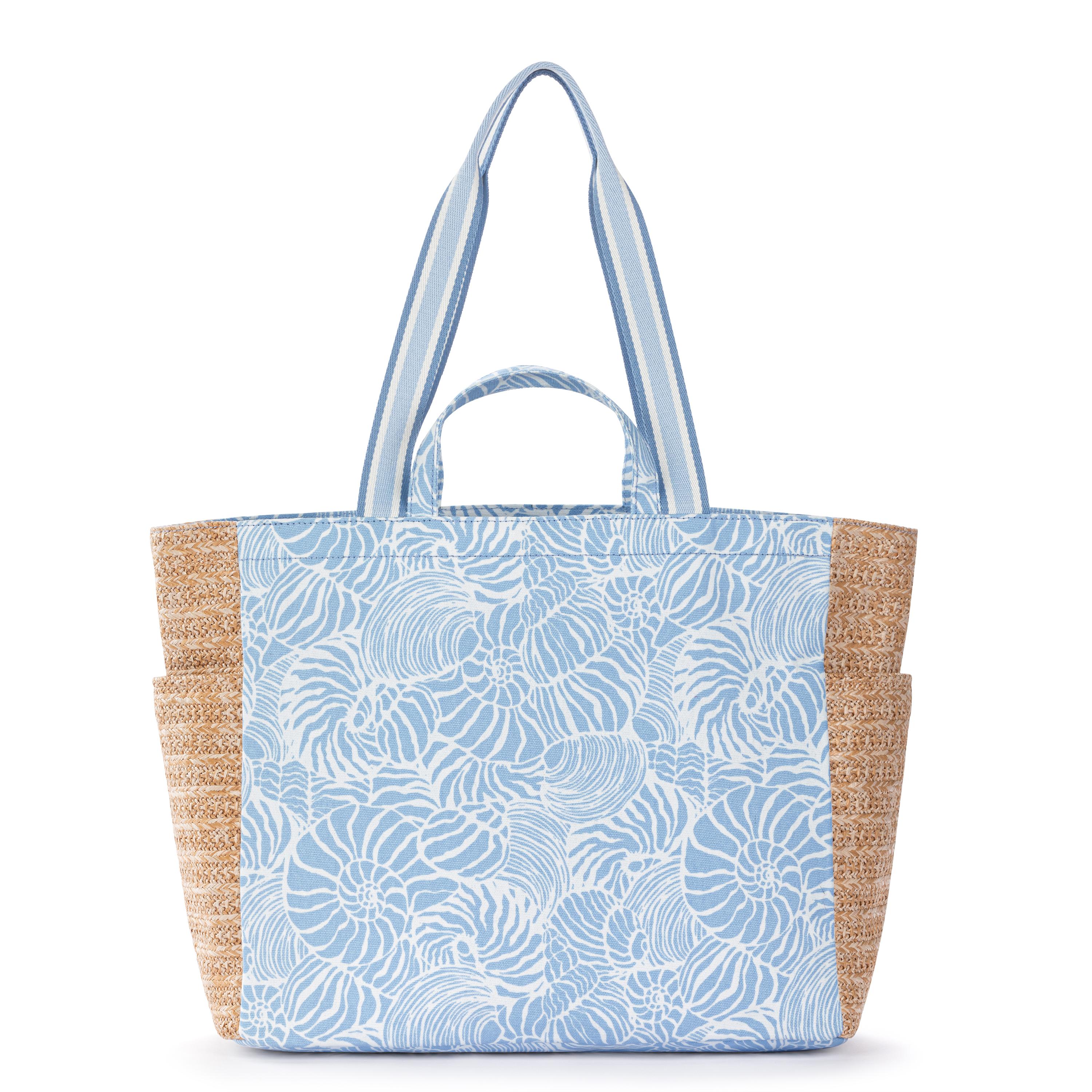 Sakroots Cassia Beach Tote - Canvas - Blue Aura Seashore