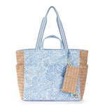 Sakroots Cassia Beach Tote - Canvas - Blue Aura Seashore
