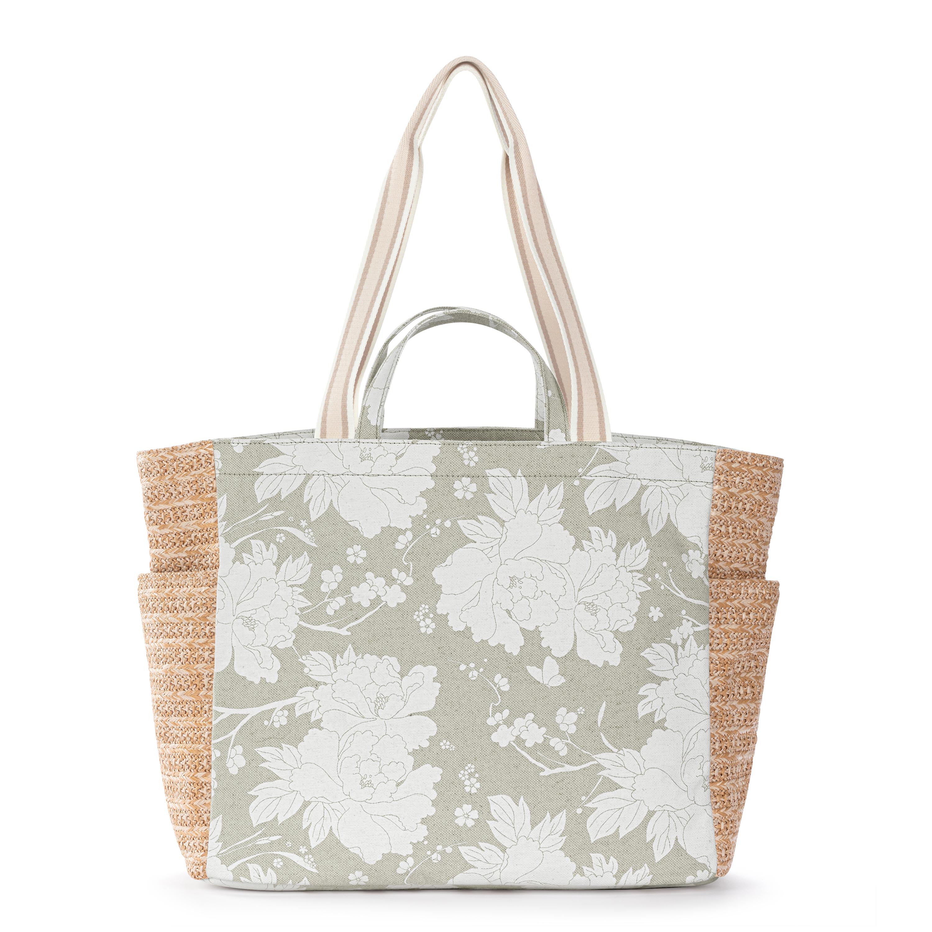 Sakroots Cassia Beach Tote - Canvas - Natural Wild Fleur