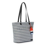 Sakroots Banyan Shoulder Tote - Straw - Black and White Woven
