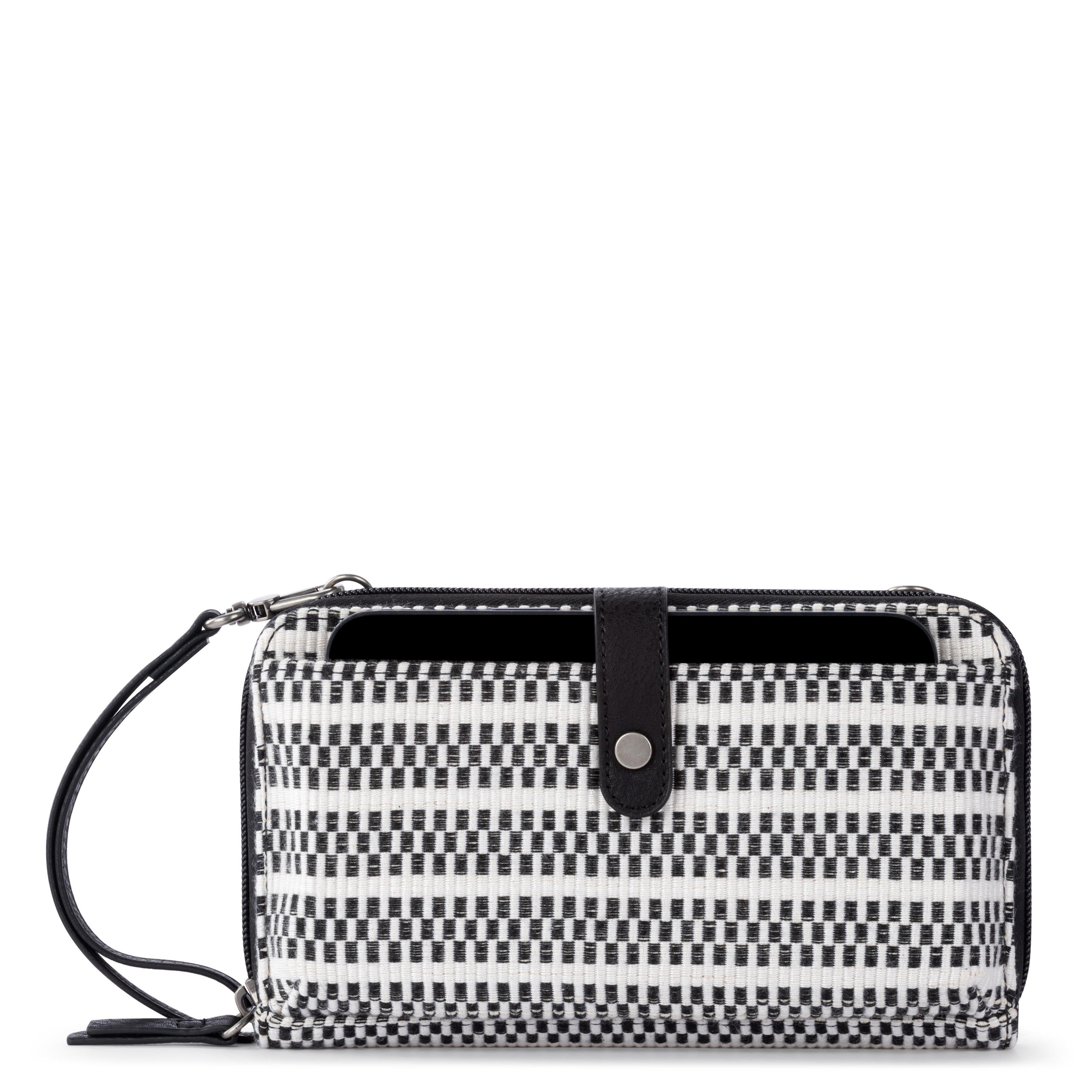 Sakroots Smartphone Wallet - Straw - Black and White Woven